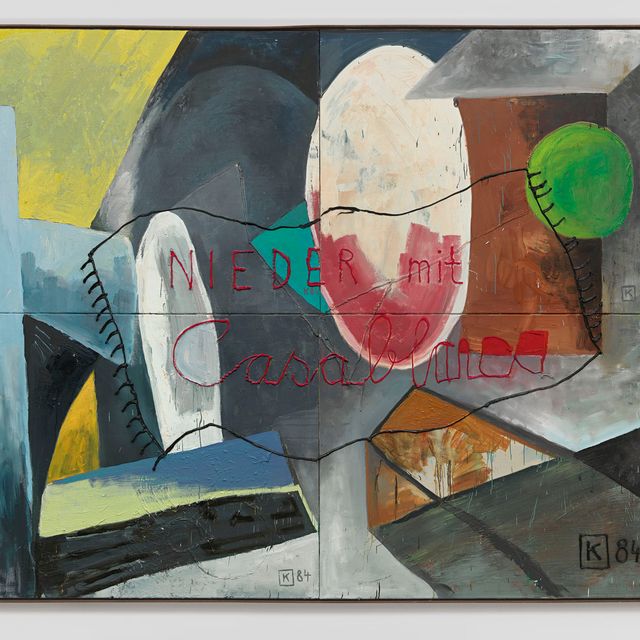 Martin Kippenberger — Ниедер из Касабланки, первый раз подписавший контракт (Долой Касабланку, подписанную четыре раза)