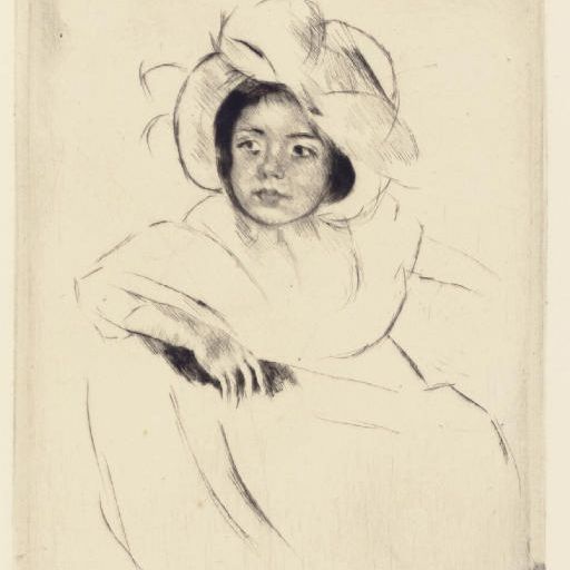 Mary Cassatt — Марго в шляпке (№ 4)(B. 182)