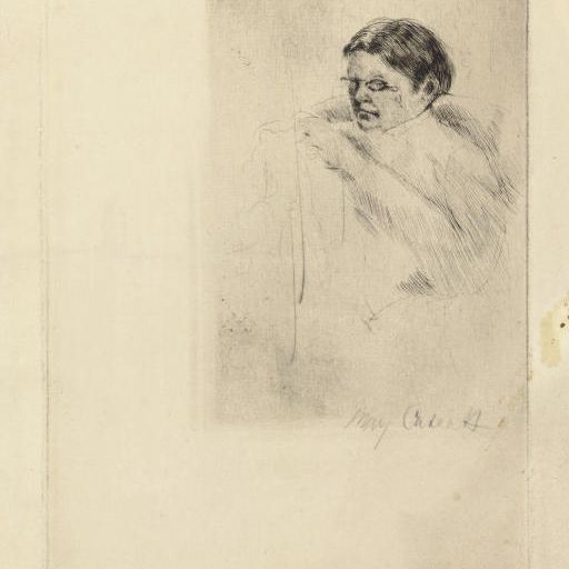Mary Cassatt — Миссис Кассат за шитьем (Р. 44)