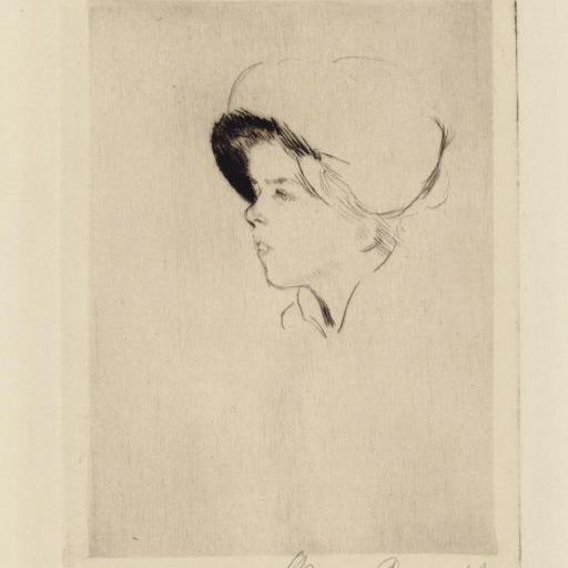 Mary Cassatt — Голова Сьюзен (Б. 50)