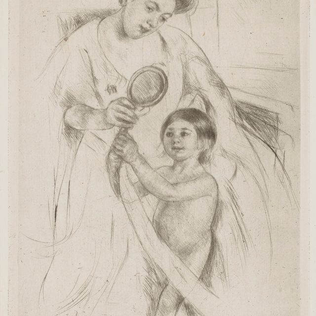 Mary Cassatt — Смотреться в ручное зеркальце (№ 3)