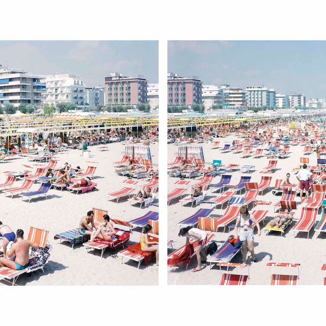 Massimo Vitali — Риччоне (диптих), "Пейзаж с фигурами"
