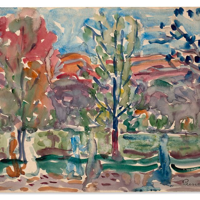 Maurice Brazil Prendergast — Деревья на фоне горы