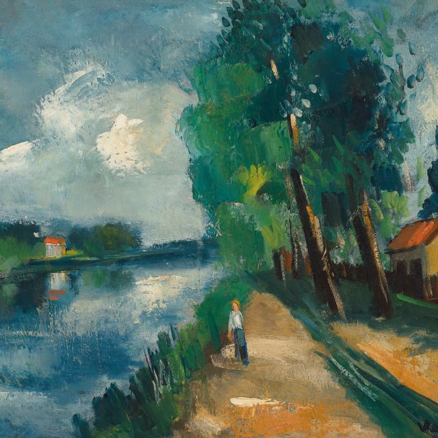 Maurice de Vlaminck — Гуляющая по берегу реки