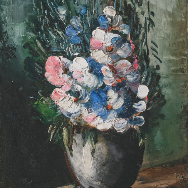 Maurice de Vlaminck — Смерть природы среди цветов для вазы грис