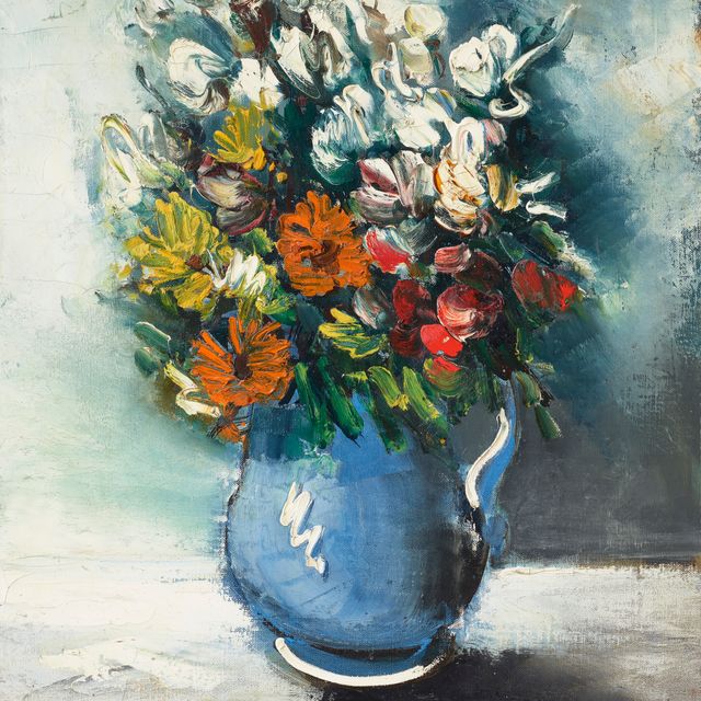 Maurice de Vlaminck — Цветы, танцующие в голубом цвете