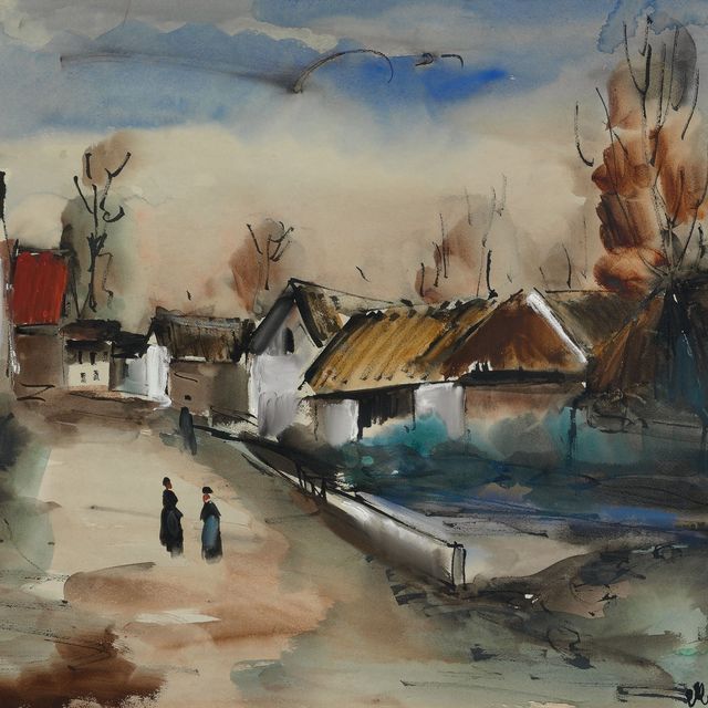 Maurice de Vlaminck — Осенний сбор в деревне
