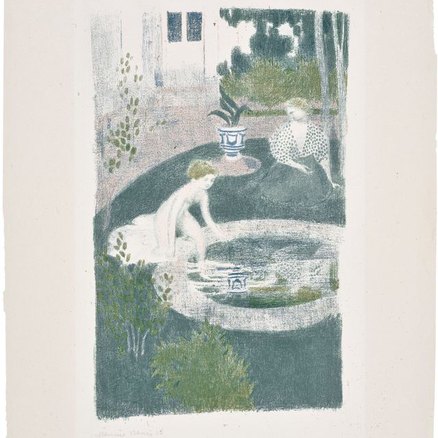 Maurice Denis — Отражение в фонтане, из оригинального альбома марок галереи Воллара
