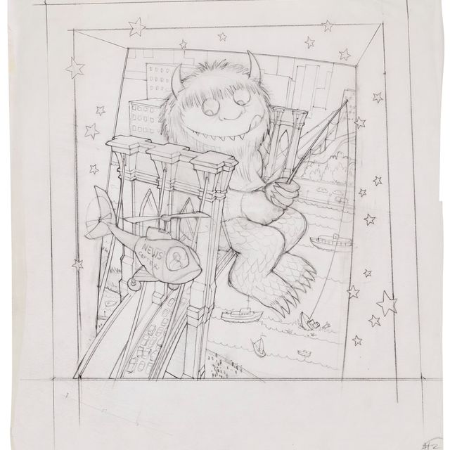 Maurice Sendak — Дикая тварь ловит рыбу с Бруклинского моста