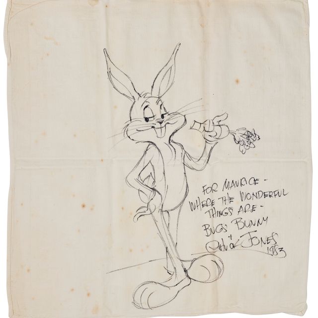 Maurice Sendak — Багз Банни на салфетке