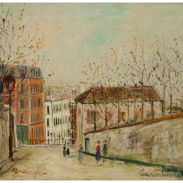 Maurice Utrillo — Улица Мон-Сени на Монмартре