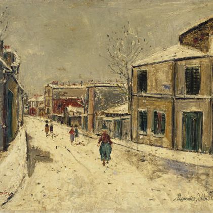 Maurice Utrillo — Улица Абревуар у подножия Монмартра