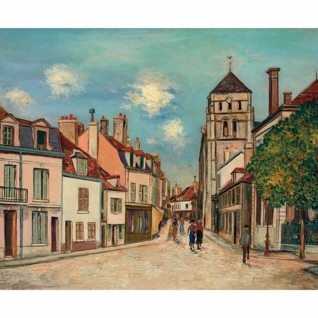 Maurice Utrillo — Кон (Ньевр), Церковь и улица Сен-Жак