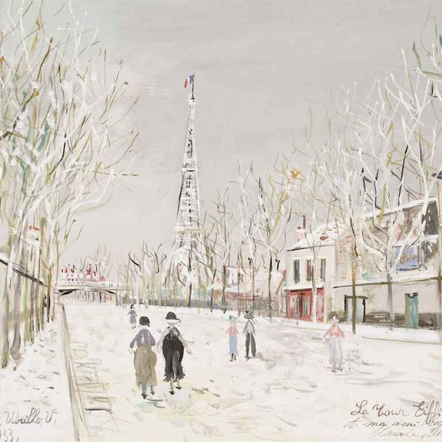 Maurice Utrillo — Эйфелева башня в Париже совсем рядом