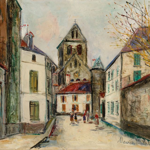Maurice Utrillo — Церковь Маризи-Сент-Женевьев, улица Манталан, (Эна)