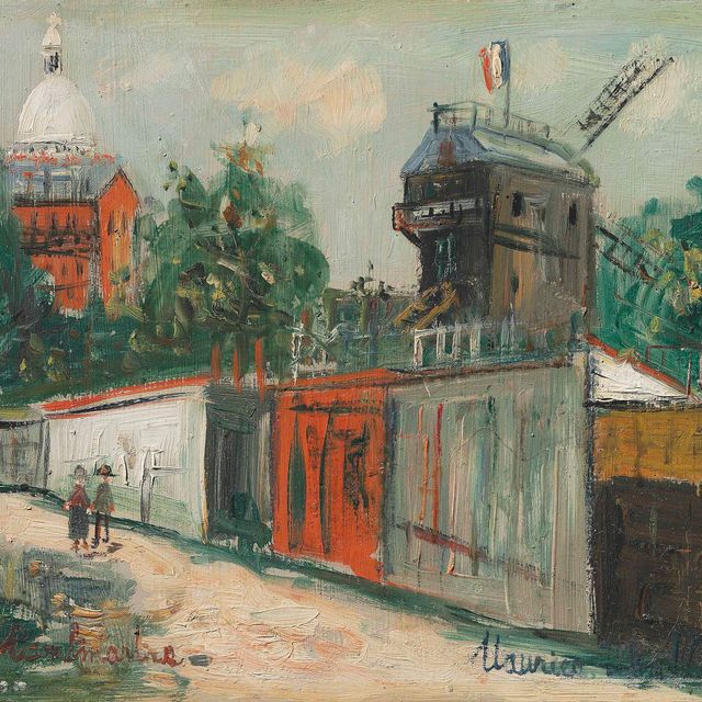 Maurice Utrillo — Мулен-де-ла-Галетт и собор Сакре-Кер