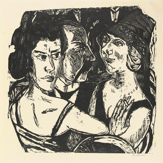 Max Beckmann — Групповой портрет, бар "Эдем" (H. 277 II в. до н.э.)