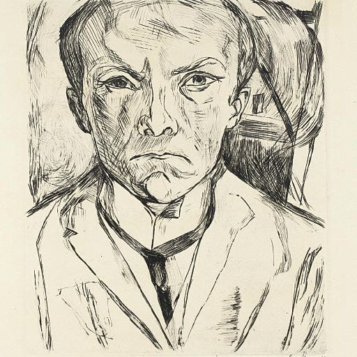 Max Beckmann — Фронтальный автопортрет на фоне фронтона дома (Хофмайер, 125, II в. до н.э.)