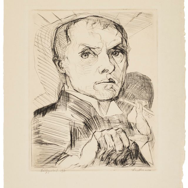 Max Beckmann — Художник из коллекции Gesichter (автопортрет стилусом)