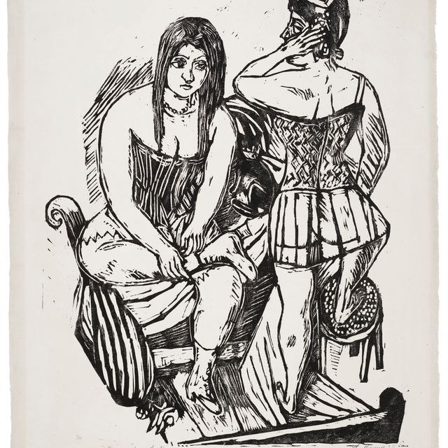 Max Beckmann — Перед туалетом (Одеваются две женщины)