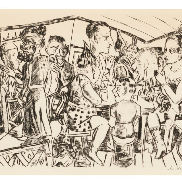 Max Beckmann — Хинтер-ден-Кулиссен, с Ярмаркта