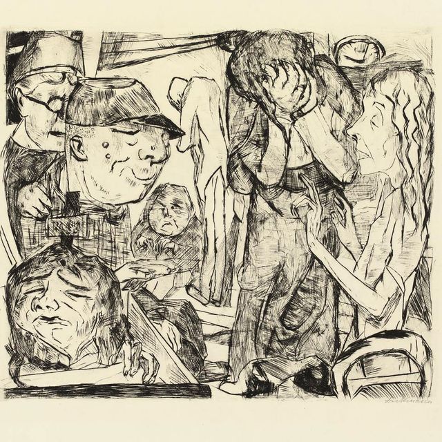 Max Beckmann — Сумасшедший дом (H. 135 III.до н.э.)
