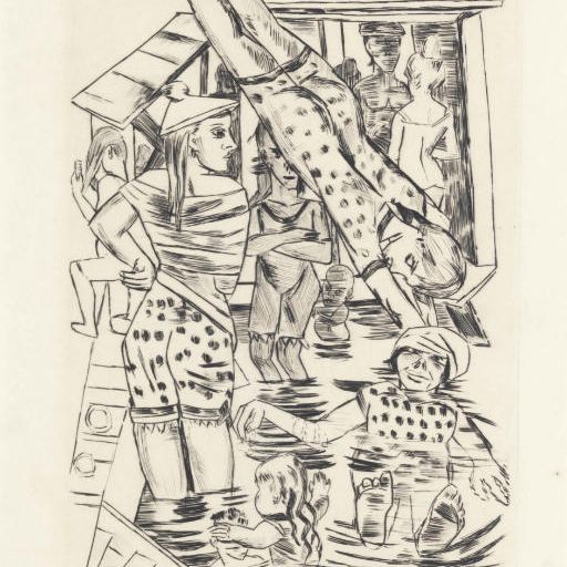 Max Beckmann — Женская баня (Фрауэнбад) (Hofmaier 234)