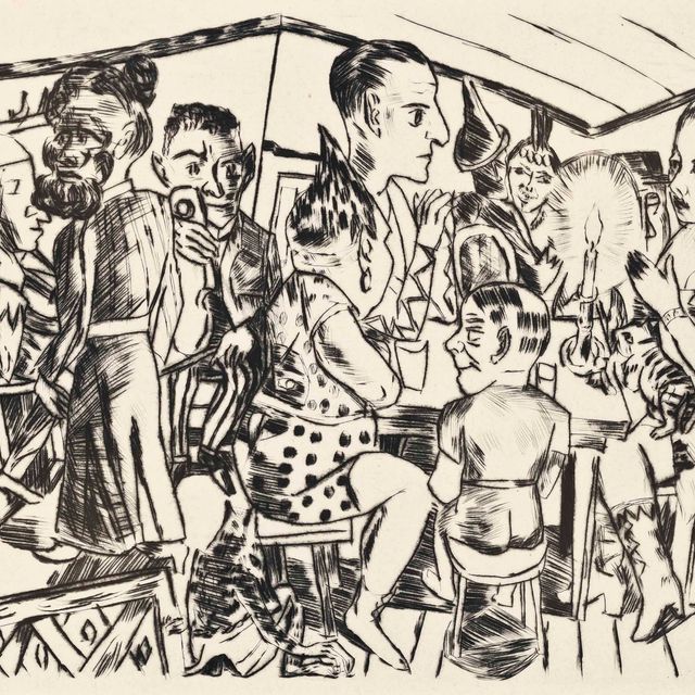 Max Beckmann — Хинтер-ден-Кулиссен, откуда: Ярмаркт