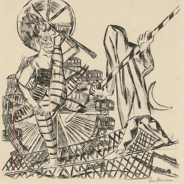 Max Beckmann — Канатоходцы с Ярмаркта (H. 198)