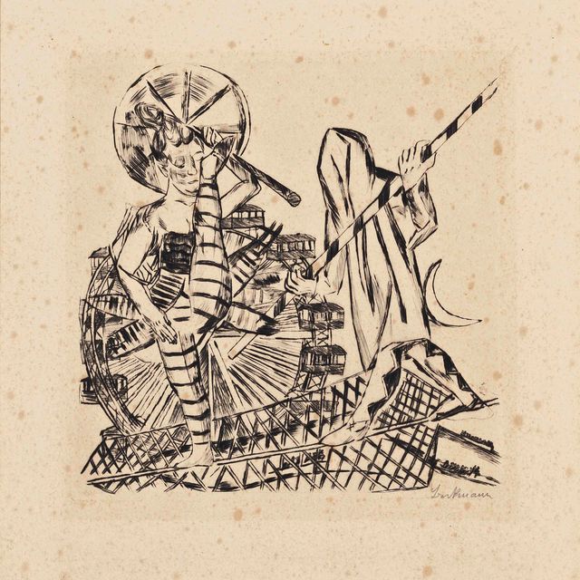 Max Beckmann — Die Seiltänzer, из: Der Jahrmarkt