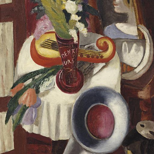 Max Beckmann — Стиллебен из граммофона и Швертлилиена