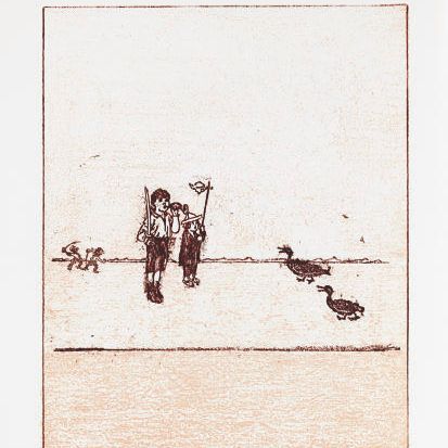 Max Ernst — Жорж Рибмон-Дессень, "Баллада о солдате", Пьер Шав и Кеннет Нахан, Венеция, 1989 (S. & L. 218)