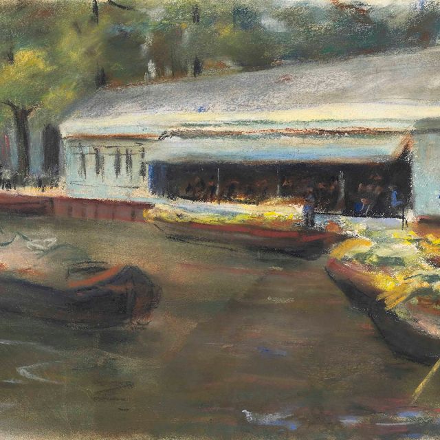 Max Liebermann — Торговый центр Gemüsemarkt в Делфте