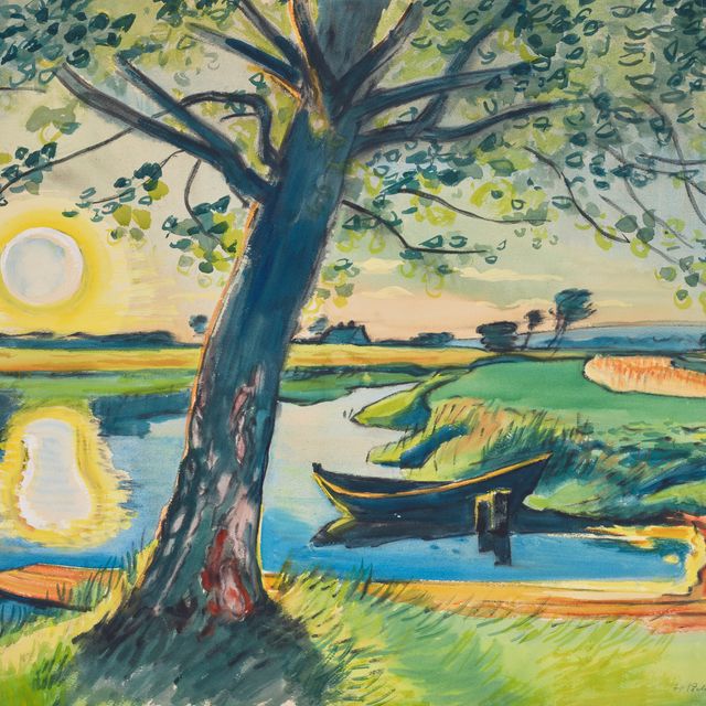 Max Pechstein — Дерево на воде