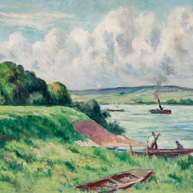 Maximilien Luce — Роллбуаз, барки и похититель птиц