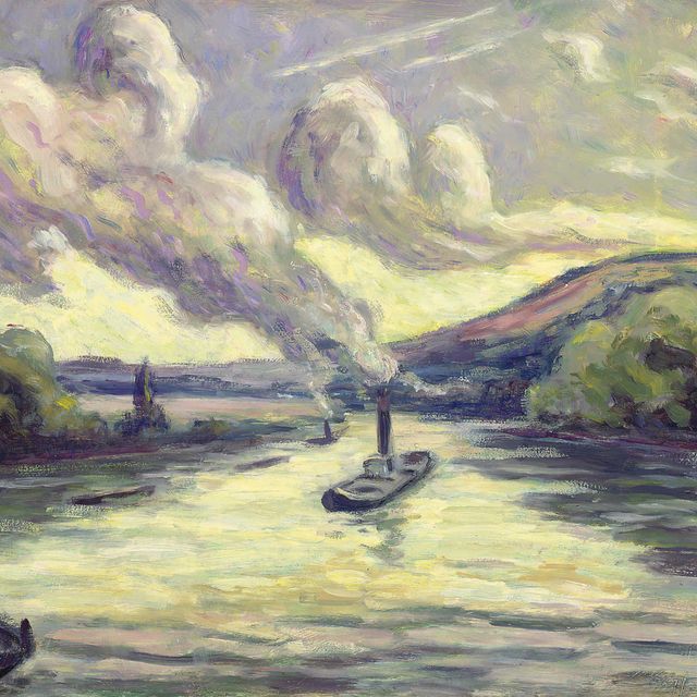 Maximilien Luce — Прогулка по Сене в Роллбуазе