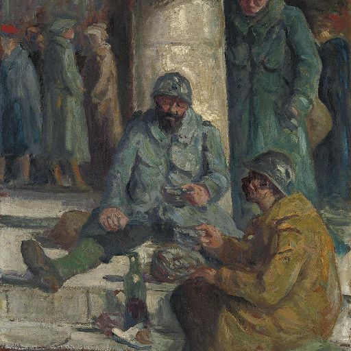 Maximilien Luce — Солдаты на вокзале