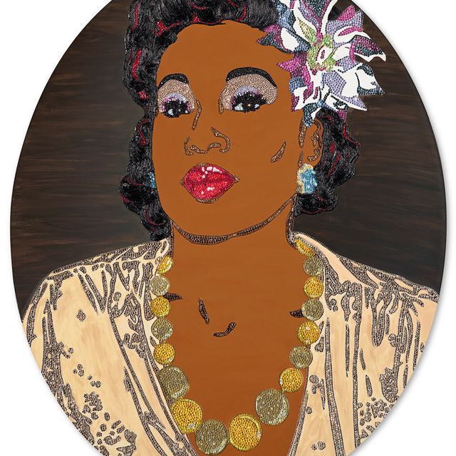 Mickalene Thomas — Портрет Кусукузы №6