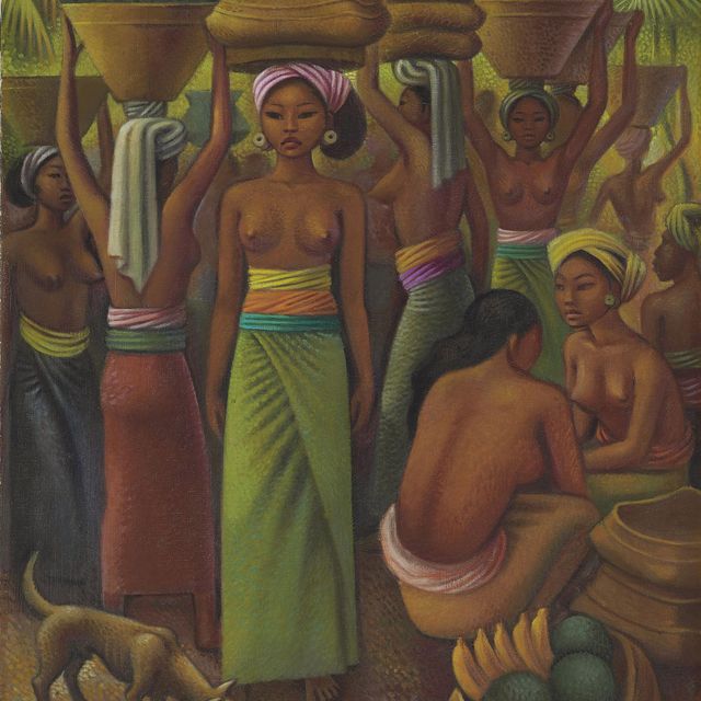 Miguel Covarrubias — Подношение фруктов в храм