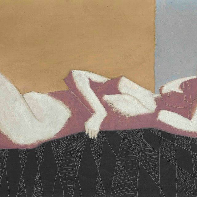 Milton Avery — Без названия (Обнаженная на кровати)