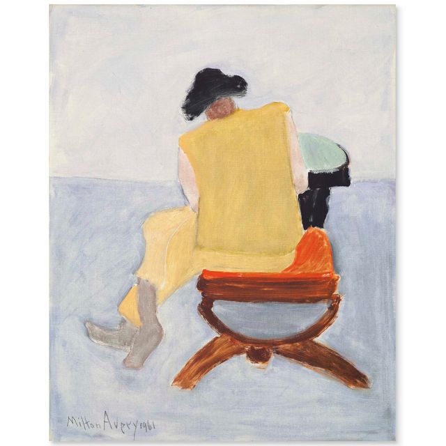 Milton Avery — Девушка на красном табурете