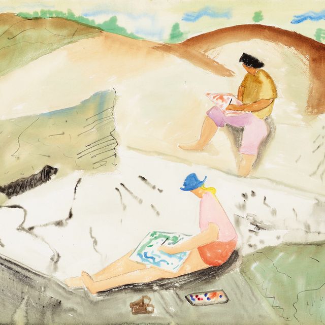 Milton Avery — Летние зарисовки и осенние поля : Двусторонняя работа