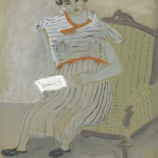 Milton Avery — Девушка пишет
