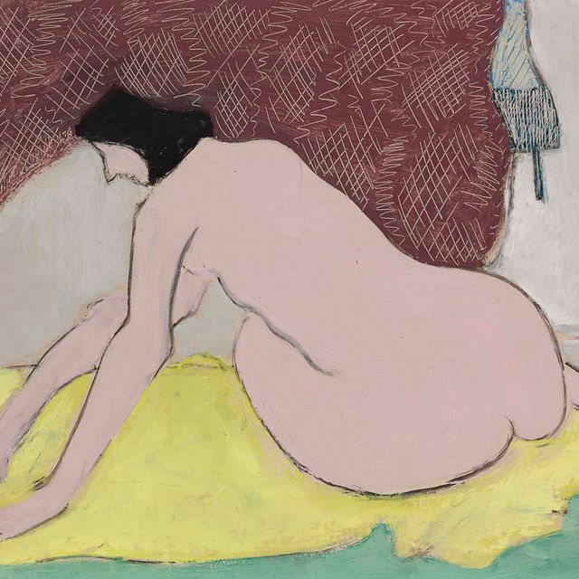 Milton Avery — Обнаженная на желтом одеяле