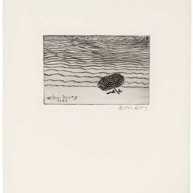 Milton Avery — Зонт на берегу моря из портфолио Laurels