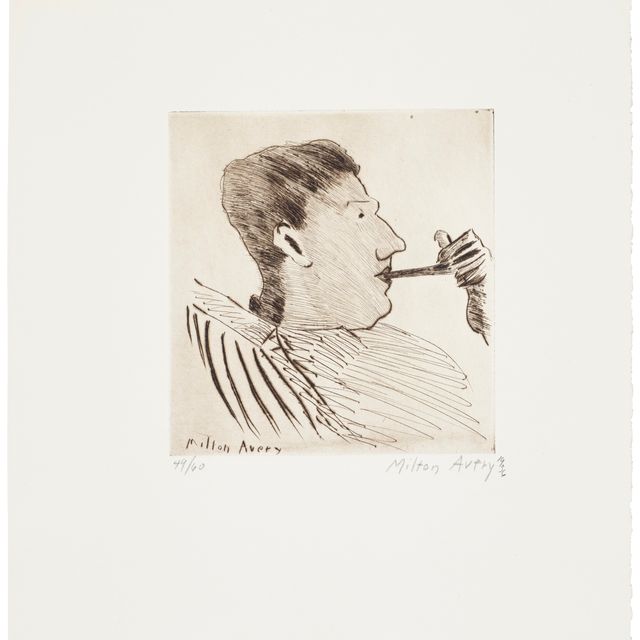 Milton Avery — Ротко с трубкой