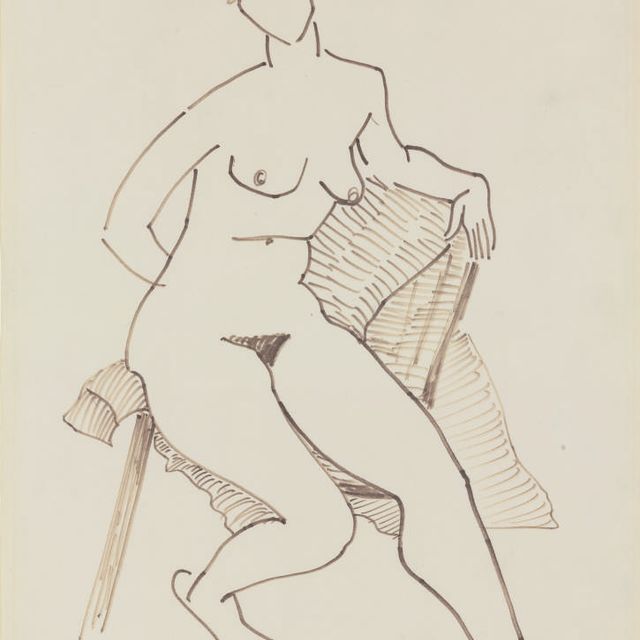 Milton Avery — Обнаженная натура и драпировка