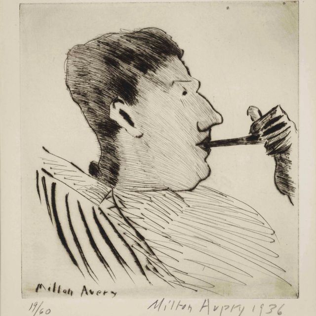 Milton Avery — Ротко с трубкой