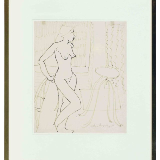 Milton Avery — Обнаженная на табурете