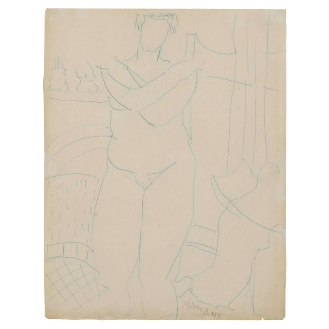 Milton Avery — Без названия (стоя обнаженной)